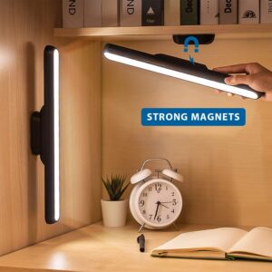 Semdisan Closet Light, Led Strip Light Under Cabinet, Bedside Wall Lamp, 3.5W Rechargeable Battery Light Bar Adjustable Dimmable Brightness for Bedroom Kitchen Dorm Wardrobe