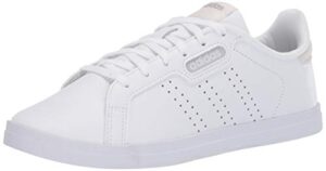 adidas women's courtpoint cl x tennis shoe, white/white/orbit grey, 10