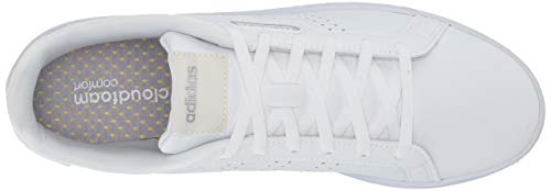 adidas Women's Courtpoint Cl X Tennis Shoe, White/White/Orbit Grey, 10