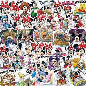 80pcs vinyl stickers waterproof disney mickey minnie graffiti decals for water bottles cars motorcycle skateboard portable luggages phone ipad laptops …