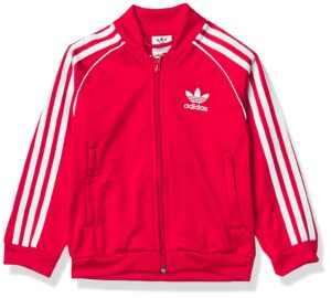 adidas originals unisex-youth sst track top scarlet/white large
