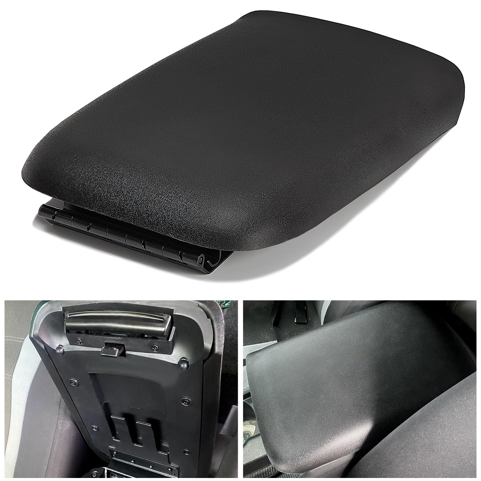 ECOTRIC Center Console Armrest Lid Cover Compatible with 2005-2009 Ford Mustang Replacement for 5R3Z-6306024-AAC, 5R3Z6306024AAC