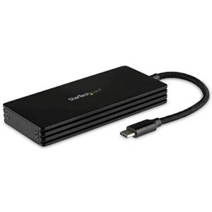 startech.com m.2 ssd enclosure for m.2 sata drives - usb 3.1 g - usb-c - portable m.2 external enclosure (sm21bmu31ci3)