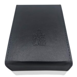 Luck Lab Single Deck Leather Playing Card Case/Holder - Black- Fits Poker and Bridge Size Cards