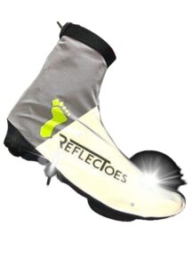 reflectoes reflective winter cycling shoe covers - waterproof, windproof overshoes, rear velcro & biomotion technology - for men & women(xl)