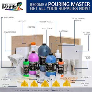 Pouring Masters Luster White Metallic Pearl Acrylic Ready to Pour Pouring Paint – Premium 32-Ounce Pre-Mixed Water-Based - For Canvas, Wood, Paper, Crafts, Tile, Rocks and more