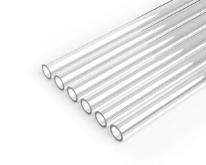 primochill 12mm id x 16mm od rigid petg tubing - 750mm length (rtp16m-630), made with premium materials, excellent beginner hardline for pc watercooling, made in the usa - 6 pack - clear