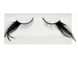 emilystores black-wing faux-feather costume eye lashes for halloween, dramatic eyelashes, party looking, 1 pair