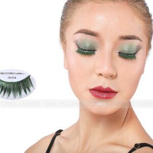 EMILYSTORES Green Wing Shining Star Costume Eye Lashes For Halloween, Dramatic Eyelashes, Party Looking, 1 Pair