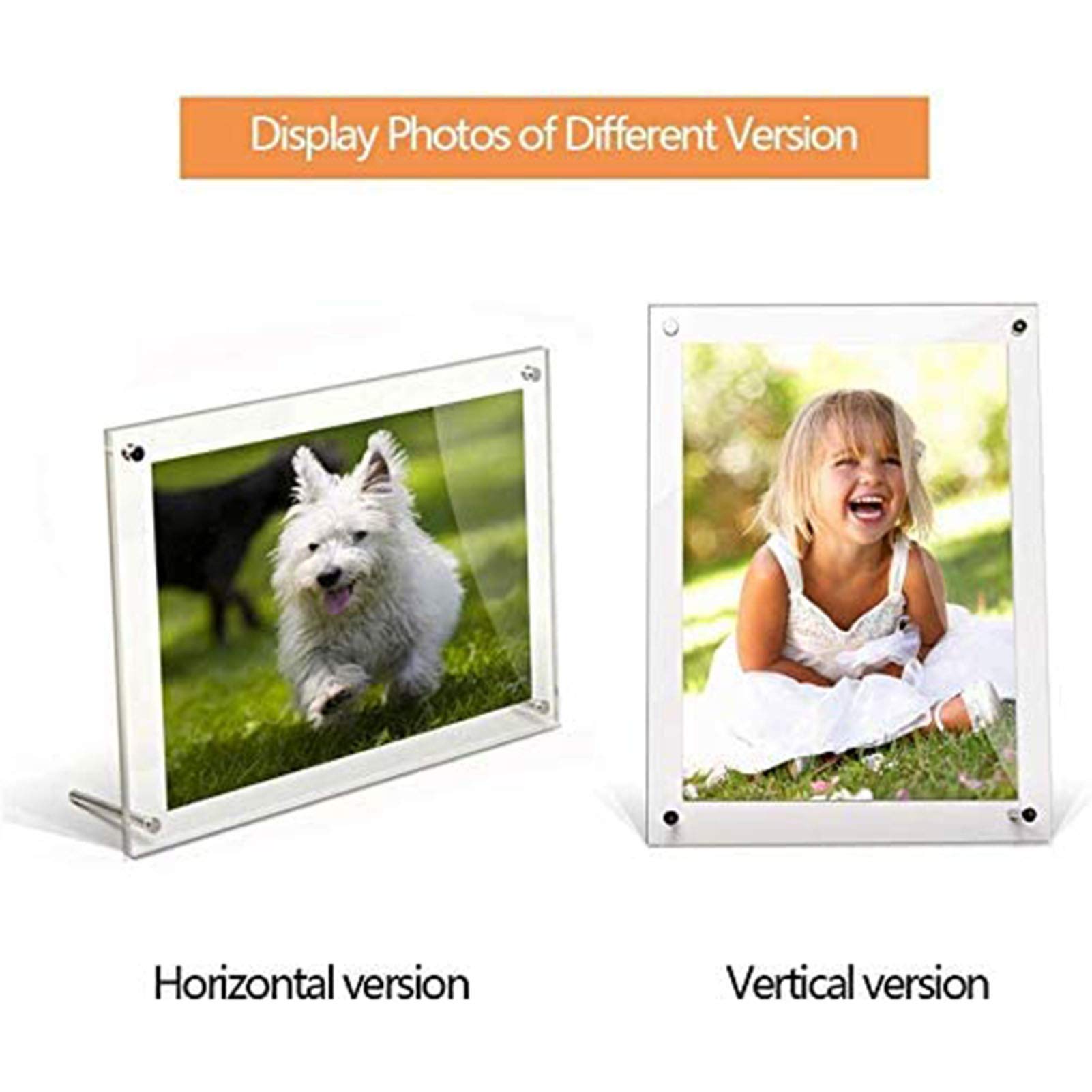 Ailelan Picture Frame, 8.5x11 Clear Acrylic Photo Frame A4 Letter Size Decorative Poster Frame Desktop Tabletop Display(3 Pack) (Full Frame is 9.4x13.4 inch)