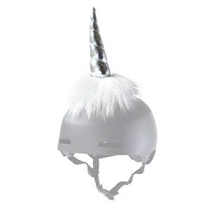 parawild unicorn/narwhal helmet accessories w/sticky hook & loop adhesive (helmet not included), helmet horn/cover for snowboarding, skiing, biking, cycling etc for kids and adults