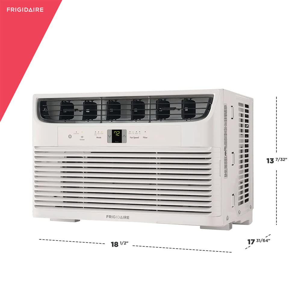 FRIGIDAIRE FHWW083WB1 8,000 BTU Connected Window-Mounted Room Air Conditioner, White