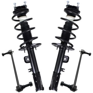 detroit axle - front struts sway bars for fwd 2011 2012 2013 ford explorer complete 2 struts with coil spring 2 front sway bar links replacement quick install ready struts shocks assembly