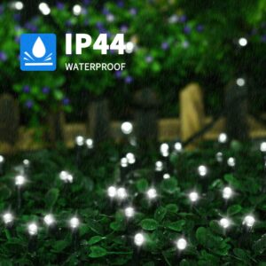 XTF2015 105ft 300 LED Christmas String Lights, End-to-End Plug 8 Modes Christmas Lights - UL Certified - Outdoor Indoor Fairy Lights Christmas Tree, Patio, Garden, Party, Wedding, Holiday (Cool White)