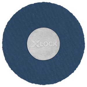 BOSCH MGX0500 5 In. X-LOCK Backing Pad with X-LOCK Clip - Medium Hardness, Use with Fiber Discs, for Applications in Metal Surface Finishing, Weld Blending, Rust Removal