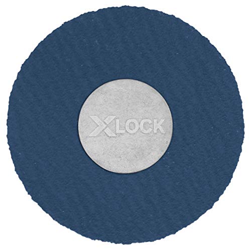 BOSCH MGX0500 5 In. X-LOCK Backing Pad with X-LOCK Clip - Medium Hardness, Use with Fiber Discs, for Applications in Metal Surface Finishing, Weld Blending, Rust Removal