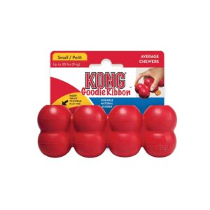 KONG - Ring and Goodie Ribbon - Durable Rubber Dog Chew Toy and Treat Dispensing Toy - for Small Dogs