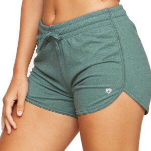 Colosseum Active Women's Simone Cotton Blend Yoga and Running Short (Mallard Green, Small)