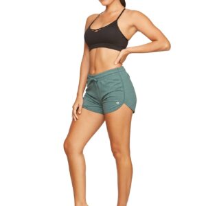 Colosseum Active Women's Simone Cotton Blend Yoga and Running Short (Mallard Green, Small)