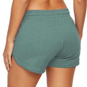 Colosseum Active Women's Simone Cotton Blend Yoga and Running Short (Mallard Green, Small)