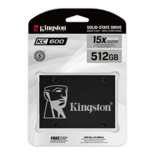 Kingston KC600 512GB 2.5 Inch SATA3 Solid State Drive (3D TLC), Model: SKC600/512G