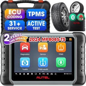 autel maxipro mp808s-ts bidirectional tool: 2024 2-years free update obdii scanner with tpms programming, active test, 31+ service, all system scan, ecu coding as mp808bt pro, ms906ts, ms906 pro-ts