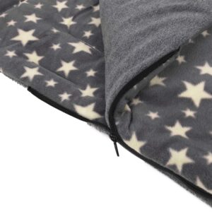 Winter Warm Bunting Bags Universal Baby Infant Stroller Sleeping Bag Windproof Thermal Thick Fleece Lining Toddler Footmuff Anti-Kicking Sleeping Nest Stroller Blanket Cover 0-3 Yrs (Grey Stars)