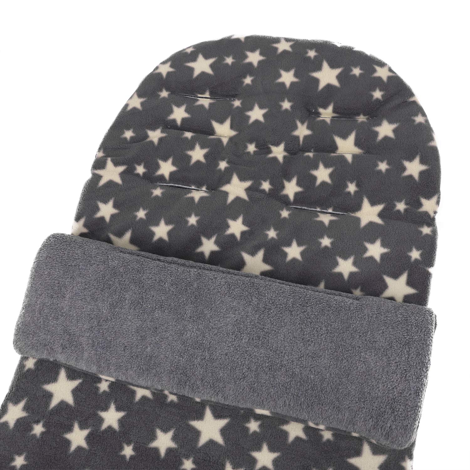 Winter Warm Bunting Bags Universal Baby Infant Stroller Sleeping Bag Windproof Thermal Thick Fleece Lining Toddler Footmuff Anti-Kicking Sleeping Nest Stroller Blanket Cover 0-3 Yrs (Grey Stars)