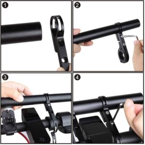 Yungeln Handlebar Extender Bicycle Aluminum Alloy Bracket Extension Double Handlebar Extension Mount Holder Use compatible for XIAOMI M365/Pro 1S Ninebot and Mountain Bicycle