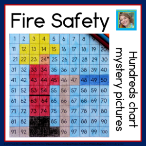 fire safety hundreds chart mystery pictures