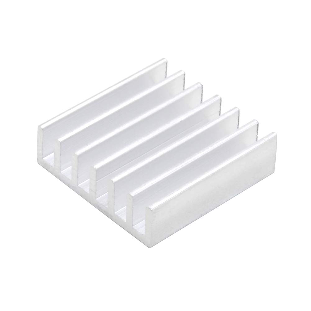 20pcs Aluminum Heatsink 20x20x6mm / 0.79x0.79x0.24 inches with Thermal Conductive Adhesive Tape for Electronic Chip MOS IC Diode Triode Cooling Heat Dissipation