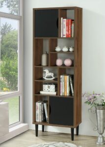 os home and office display bookcase, danish walnut