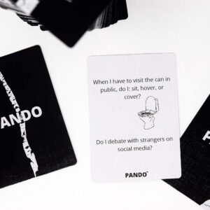 PANDO - The Party Game and Conversation Starter for Friends and Family - Icebreaker Game and Get to Know You Game - Compete to Answer Unpredictable Trivia Questions About Your Friends and Family