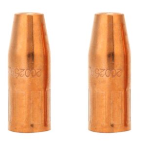 2pcs 200258 mig welding nozzles 1/2" recessed tip fit for miller m25 m40 hobart gun