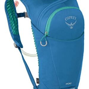 Osprey Moki 1.5L Kids' Biking Backpack with Hydraulics Reservoir, Sparrow Blue