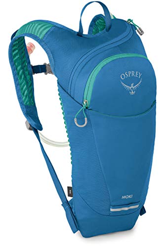 Osprey Moki 1.5L Kids' Biking Backpack with Hydraulics Reservoir, Sparrow Blue