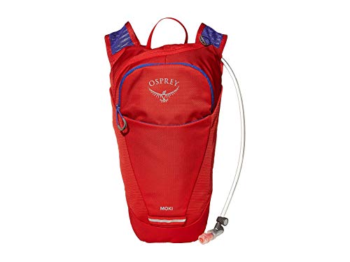 Osprey Moki 1.5L Kids' Biking Backpack with Hydraulics Reservoir, Ventana Red