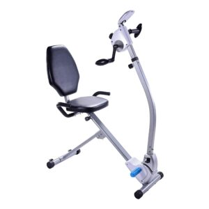 stamina seated upper body exercise bike - smart workout app, no subscription required gray