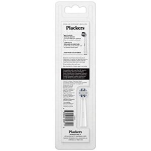 Plackers Action Clean Replacement Brush Heads, 1 Year Supply (Fits Most Oral-B Electric Toothbrushes), 4 Count