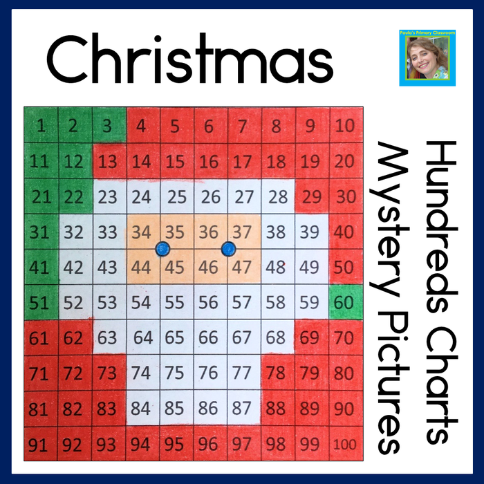 Christmas Hundreds Chart Mystery Pictures