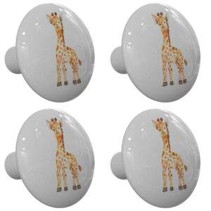 gotham decor set of 4 happy little jungle giraffe drawer knobs