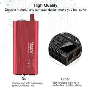 Suuonee Car, EBTOOLS 1000W /2000W Inverter 12V DC to 110V AC Car Converter with 2 AC Out