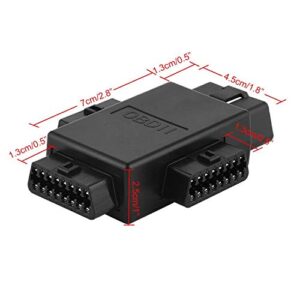 iKKEGOL Pocket OBD2 OBDII Full 16 Pin Male to 3 Female 1 to 3 OBD Cable Splitter Converter Adapter for Diagnostic Extender