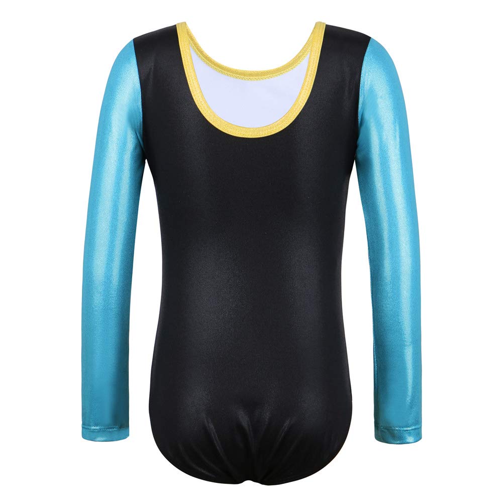 XFGIRLS Long Sleeve Leotards for Girls Gymnastics Biketards Kids Glitter Ballet Dance Unitards 11-12Y