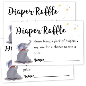 50 count elephant diaper raffle tickets for baby shower boy baby shower game baby shower diaper raffle tickets.