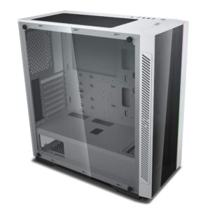 DeepCool MATREXX 55 V3 ADD-RGB WH 3F Mid-Tower ATX Case, E-ATX Support, Tempered Glass Panels, Three Included ARGB Fans, Motherboard Sync and Front I/O RGB Control, White