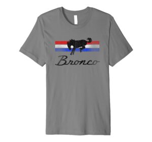 ford bronco logo stripes premium t-shirt