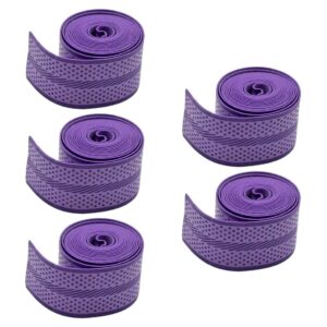 xiaoyztan 5 pcs purple pu anti-slip absorbent racket grip tape for tennis badmiton