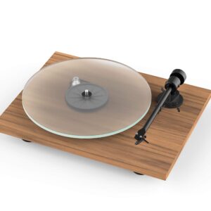 Pro-Ject T1 BT Turntable with Built-in Preamp and Wireless Audio Transmitter (Satin Walnut)