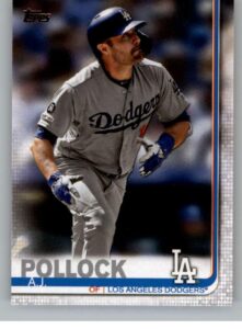 2019 topps update (series 3) #us70 a.j. pollock los angeles dodgers official baseball trading card